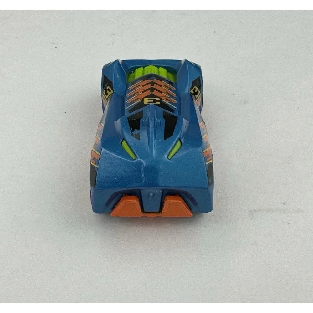 Hot Wheels RD-03 2014 Mattel Blue Orange Racing Diecast Toy Car‎ Number 3